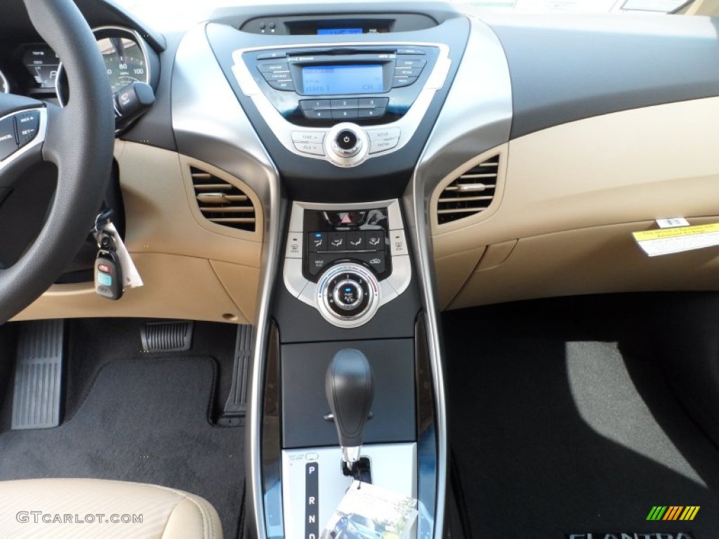 2012 Elantra GLS - Shimmering White / Beige photo #26