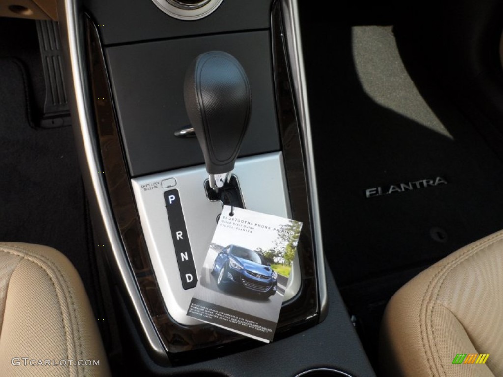 2012 Elantra GLS - Shimmering White / Beige photo #29