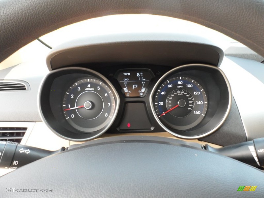 2012 Elantra GLS - Shimmering White / Beige photo #31