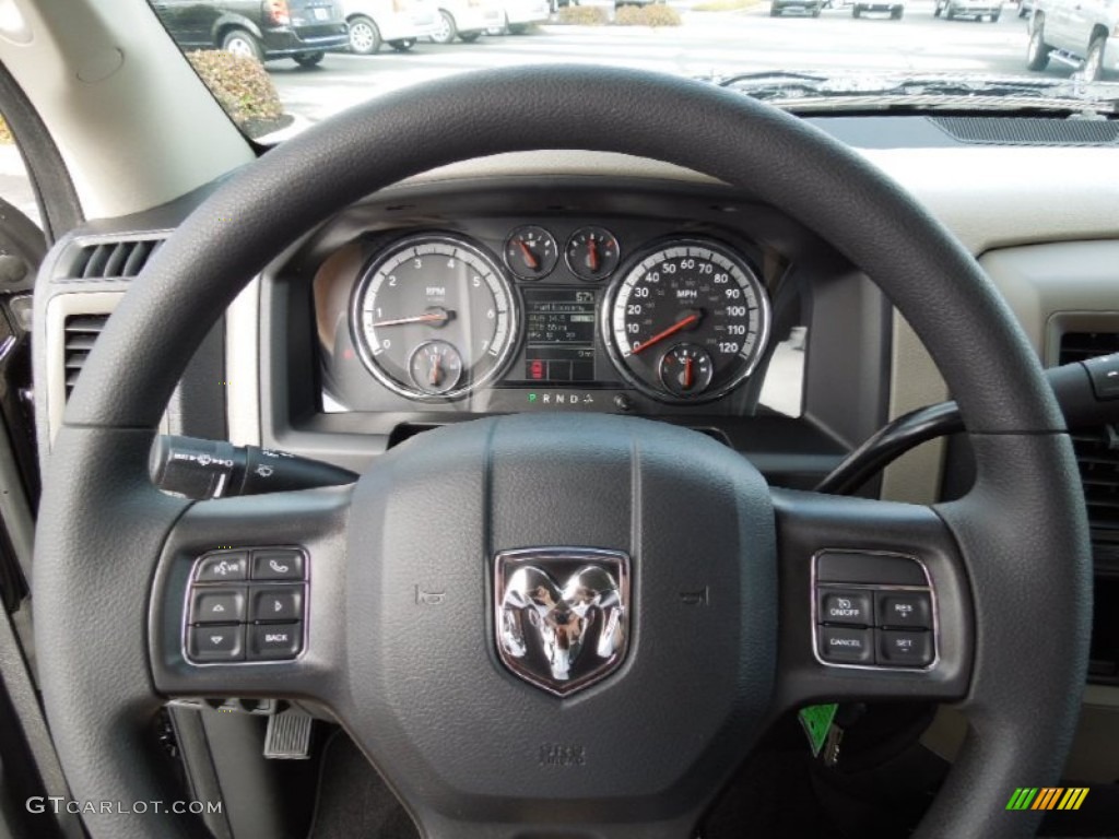 2012 Ram 1500 Express Crew Cab - Black / Dark Slate Gray/Medium Graystone photo #11