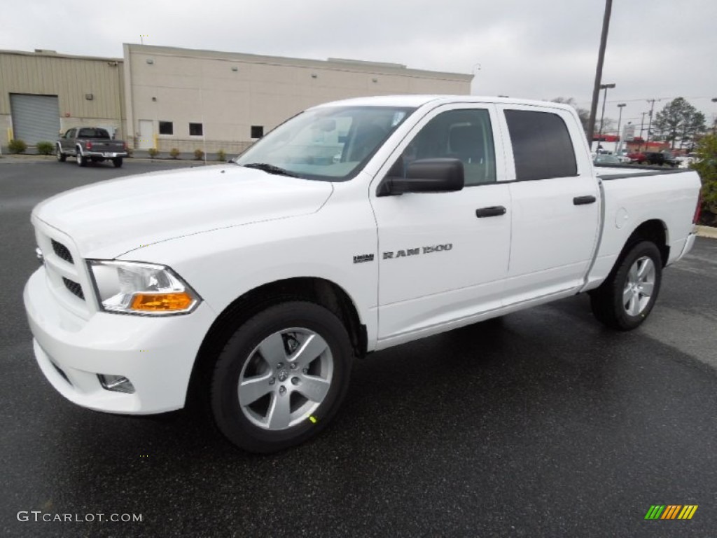 2012 Ram 1500 Express Crew Cab 4x4 - Bright White / Dark Slate Gray/Medium Graystone photo #1