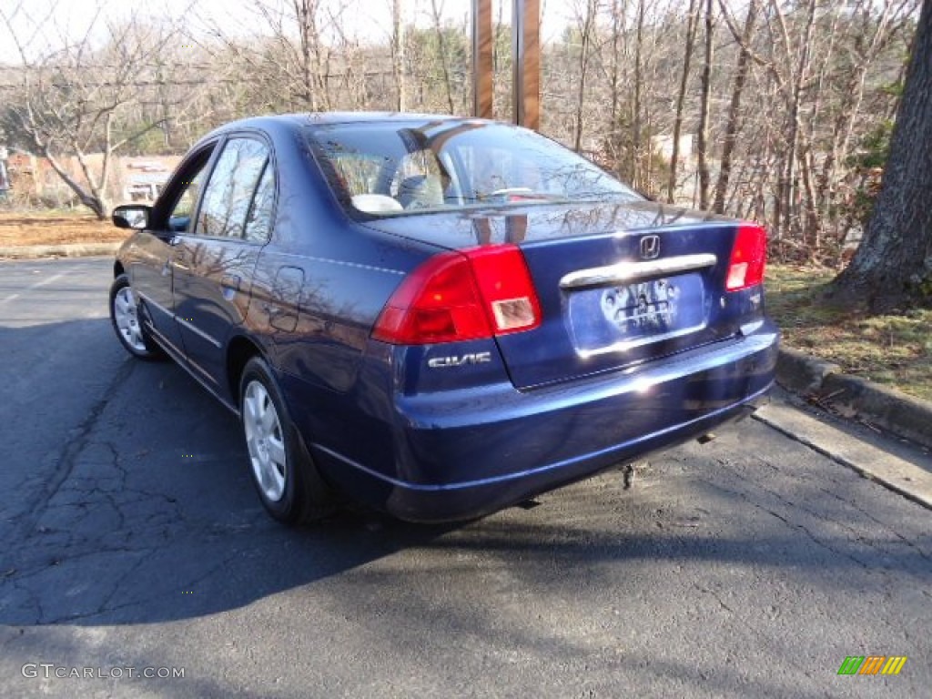 2002 Civic EX Sedan - Eternal Blue Pearl / Beige photo #5