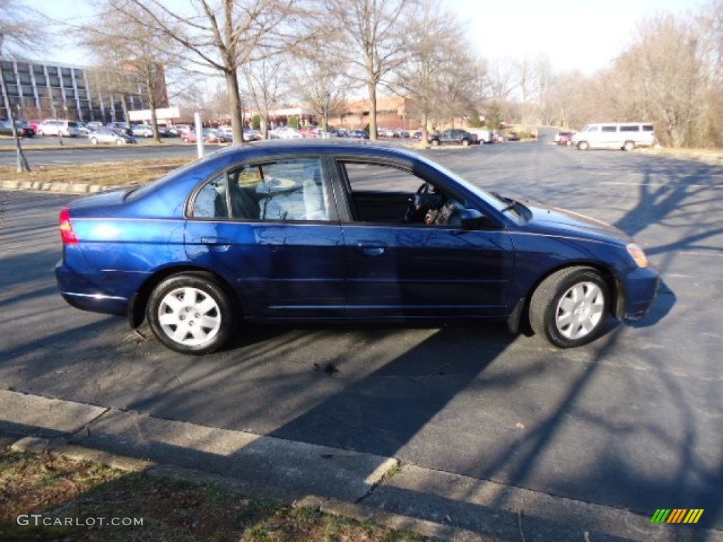 2002 Civic EX Sedan - Eternal Blue Pearl / Beige photo #8