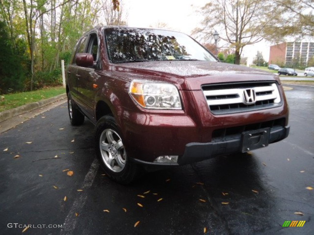 2007 Pilot EX 4WD - Dark Cherry Pearl / Gray photo #1