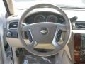 Light Cashmere/Dark Cashmere 2012 Chevrolet Suburban LTZ Steering Wheel