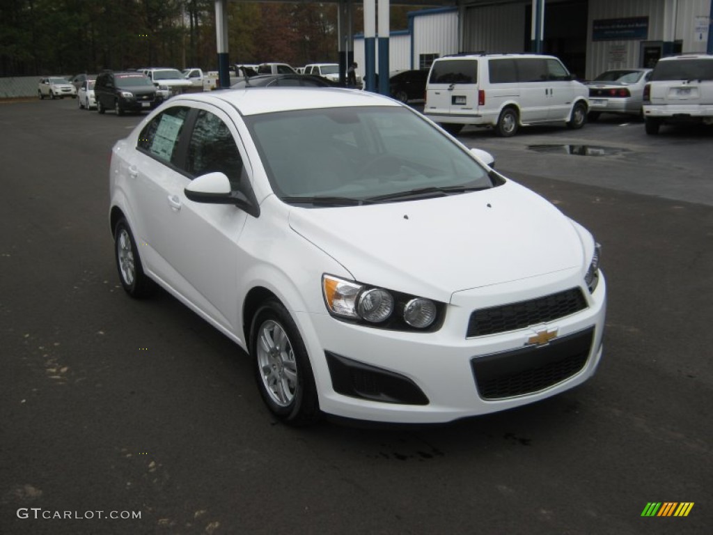 2012 Sonic LS Sedan - Summit White / Jet Black/Dark Titanium photo #7