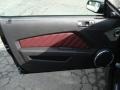 2012 Ford Mustang Lava Red/Charcoal Black Interior Door Panel Photo