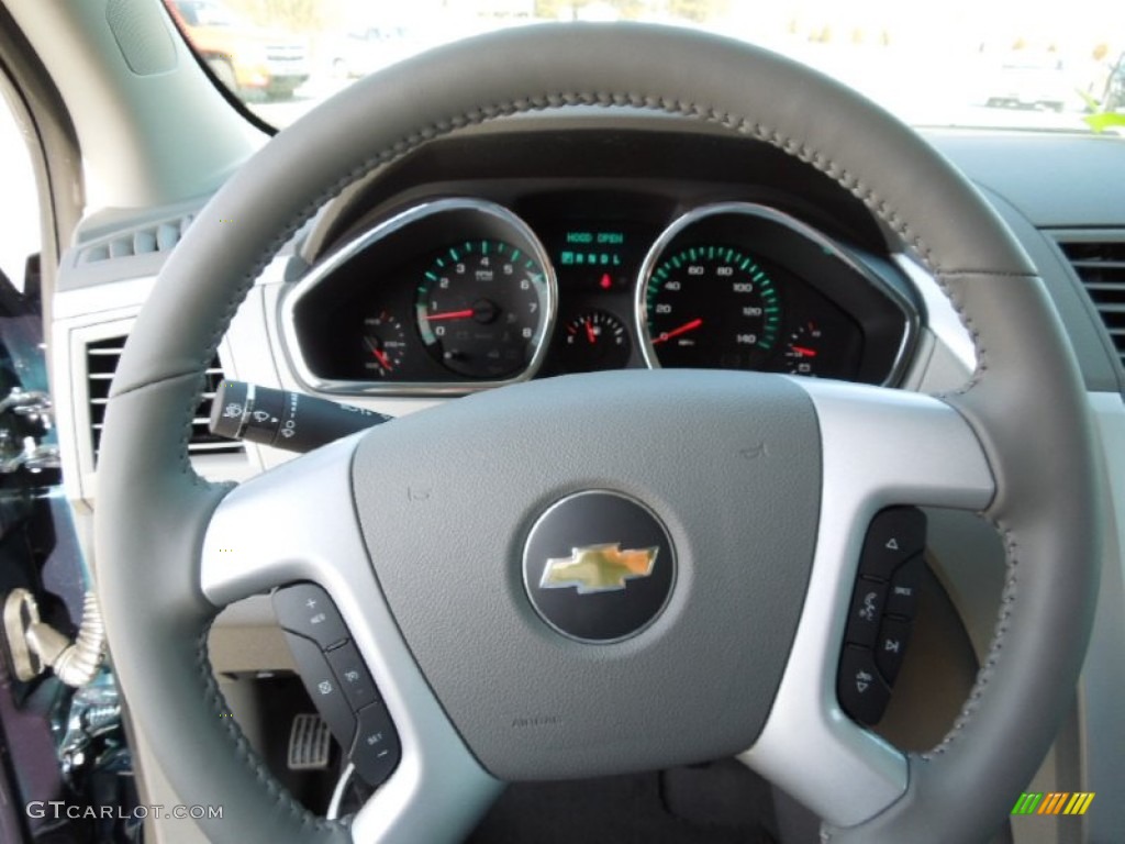 2012 Traverse LT - Dark Blue Metallic / Dark Gray/Light Gray photo #13