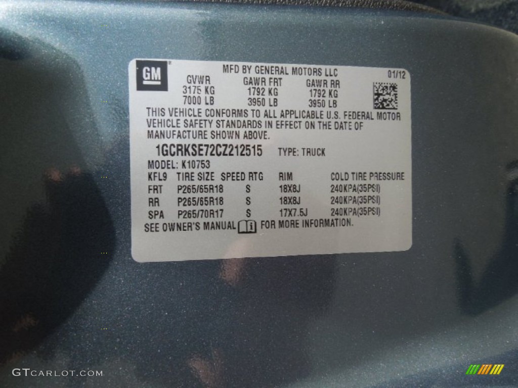 2012 Silverado 1500 LT Extended Cab 4x4 - Blue Granite Metallic / Ebony photo #6