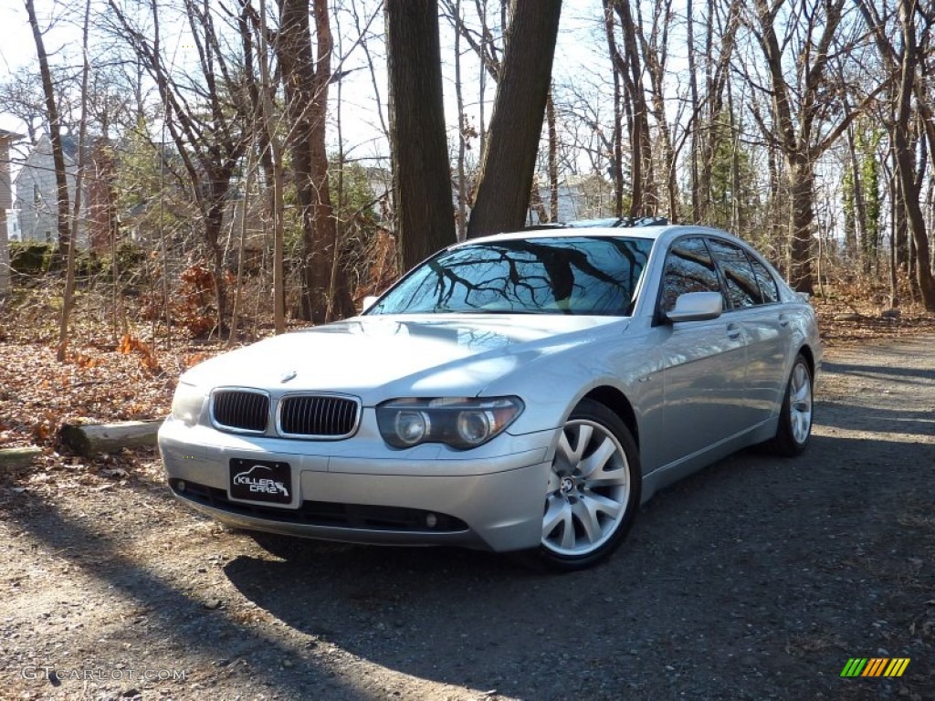 2003 7 Series 745i Sedan - Titanium Silver Metallic / Black/Black photo #3