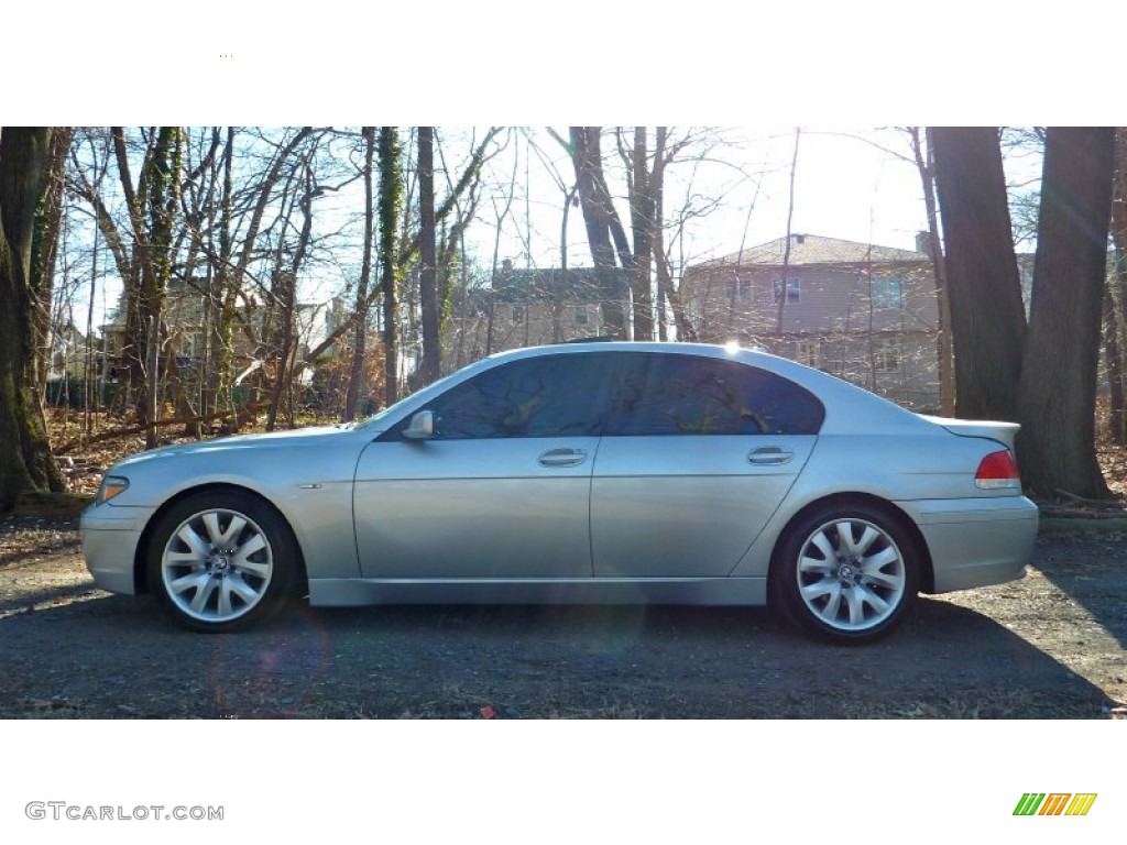 2003 7 Series 745i Sedan - Titanium Silver Metallic / Black/Black photo #4