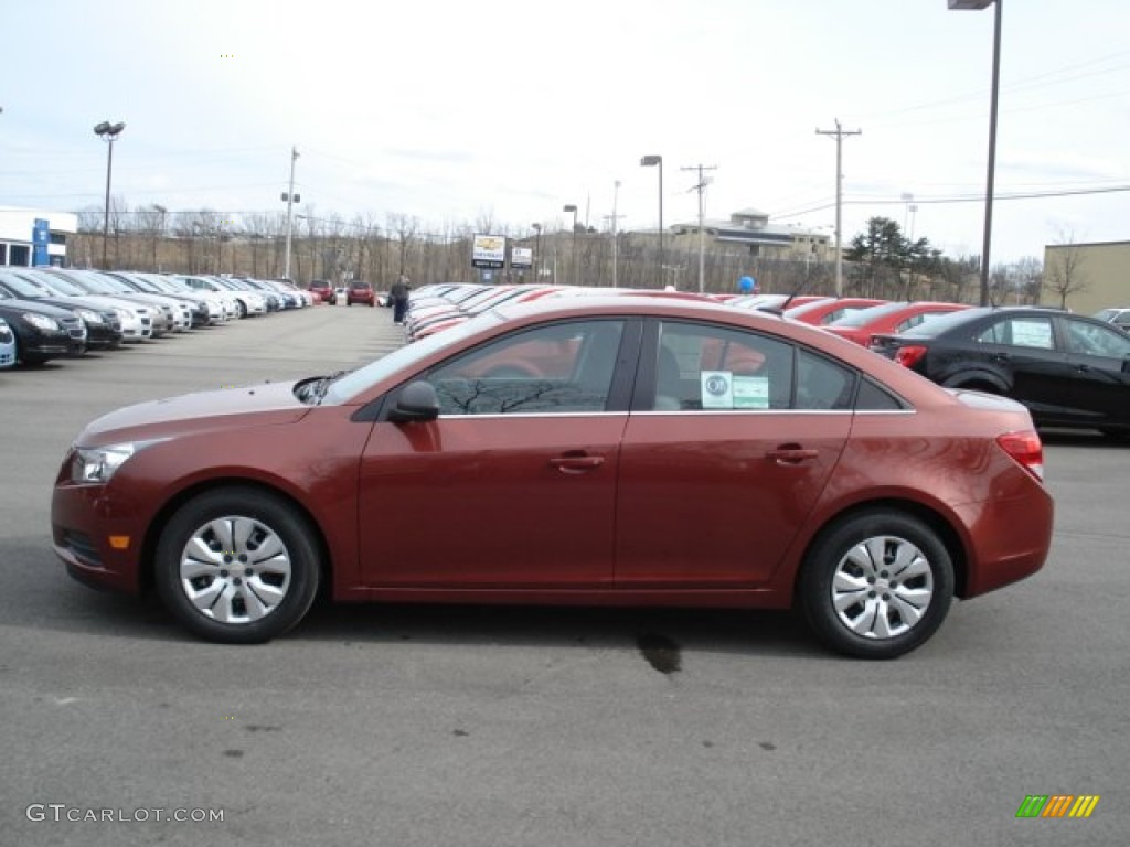 2012 Cruze LS - Autumn Red Metallic / Jet Black/Medium Titanium photo #5