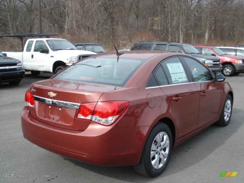 2012 Cruze LS - Autumn Red Metallic / Jet Black/Medium Titanium photo #8