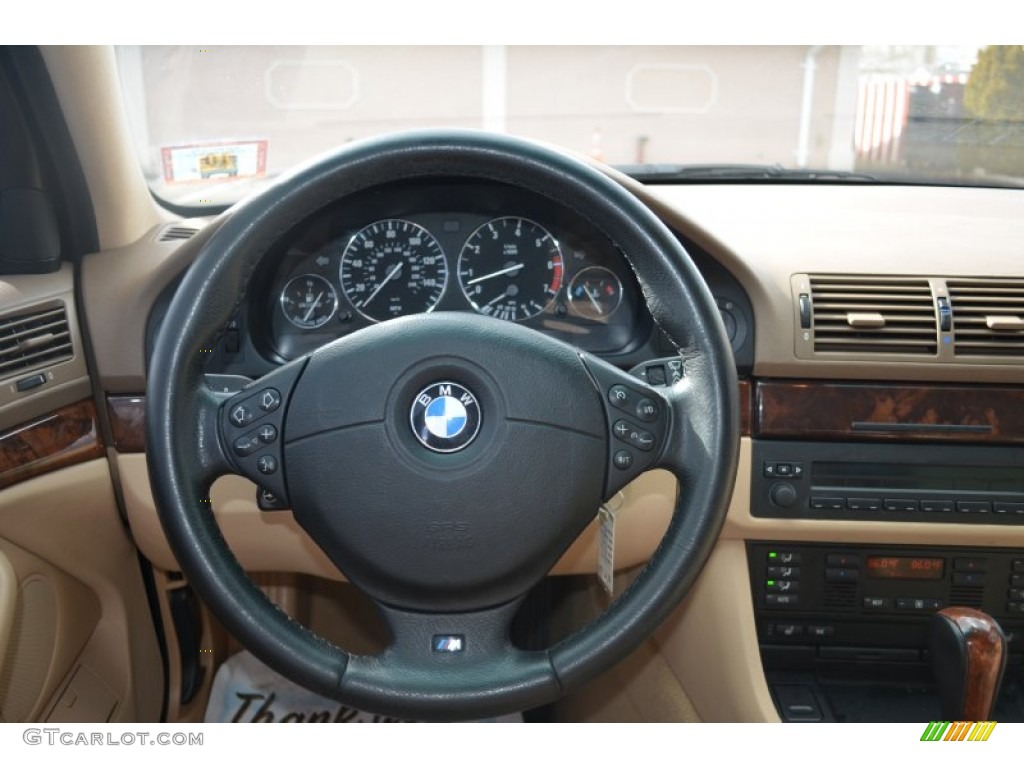 2000 BMW 5 Series 540i Wagon Sand Steering Wheel Photo #61441696