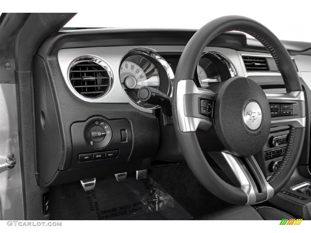 2011 Ford Mustang V6 Mustang Club of America Edition Coupe Charcoal Black Steering Wheel Photo #61441890