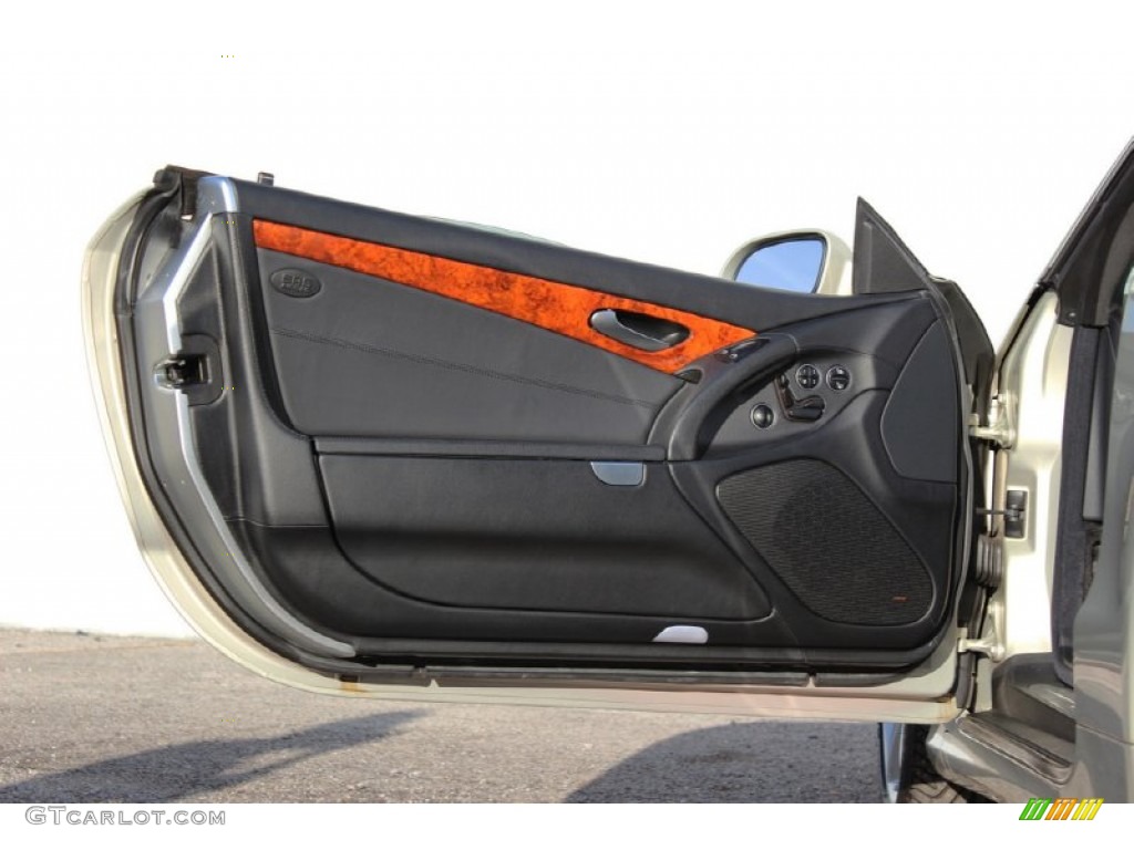 2003 Mercedes-Benz SL 500 Designo Edition Roadster designo Charcoal Door Panel Photo #61442258