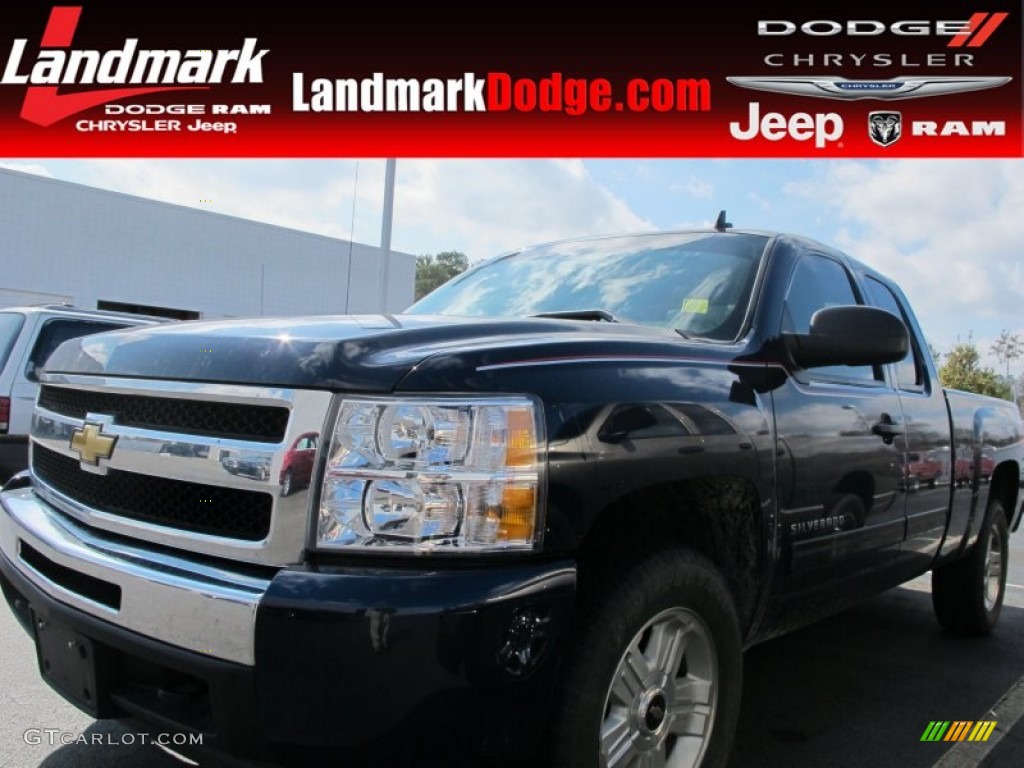2010 Silverado 1500 LT Extended Cab 4x4 - Imperial Blue Metallic / Ebony photo #1