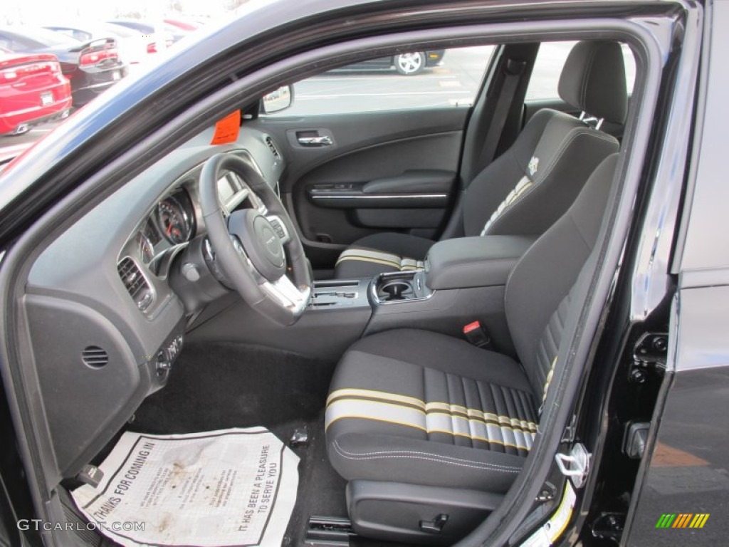 Black/Super Bee Stripes Interior 2012 Dodge Charger SRT8 Super Bee Photo #61446480