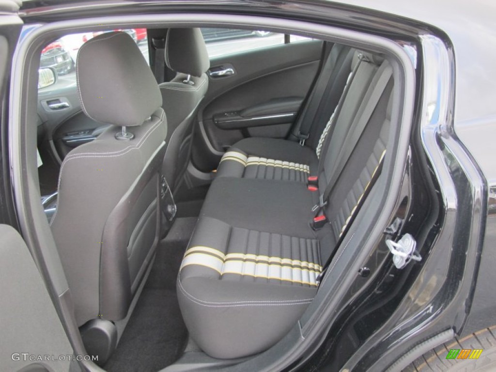 Black/Super Bee Stripes Interior 2012 Dodge Charger SRT8 Super Bee Photo #61446489
