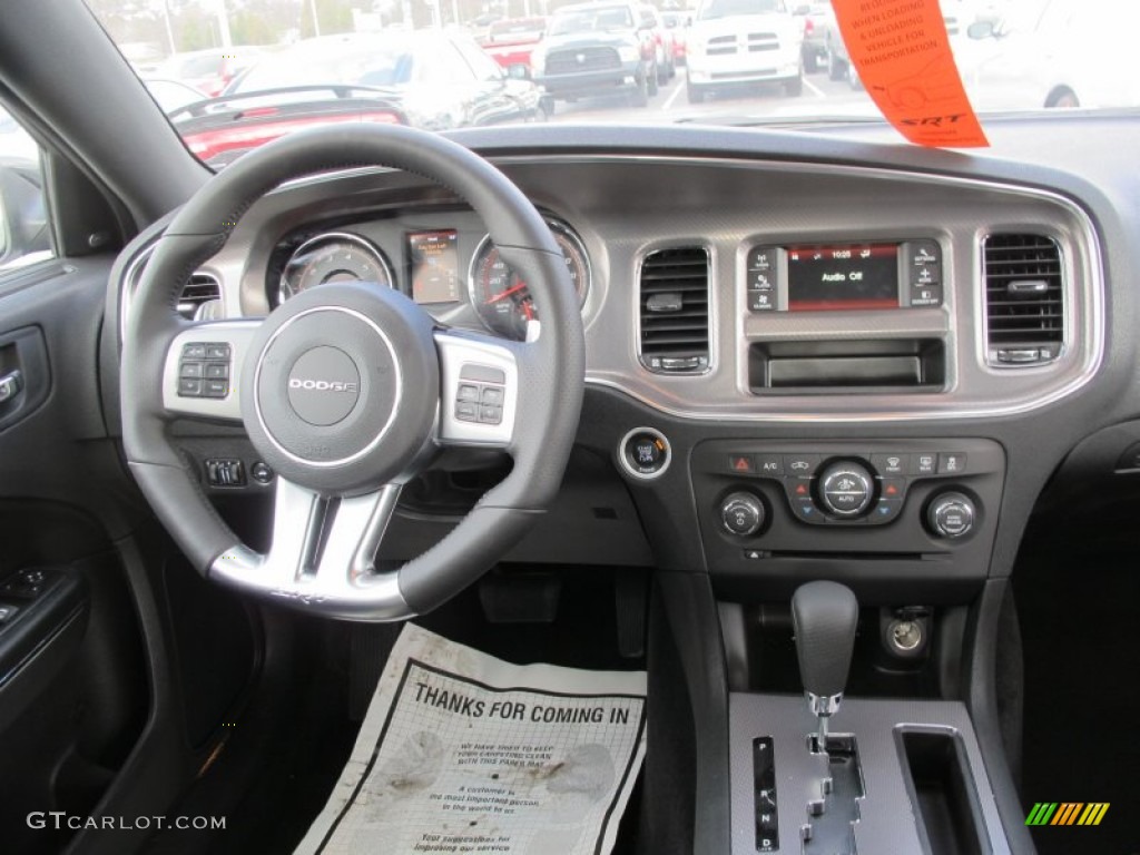 2012 Dodge Charger SRT8 Super Bee Black/Super Bee Stripes Dashboard Photo #61446504