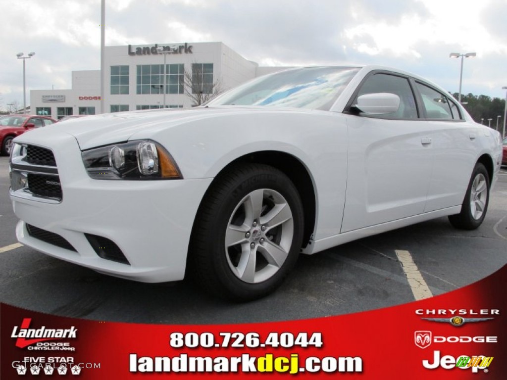 2012 Charger SE - Bright White / Black/Light Frost Beige photo #1