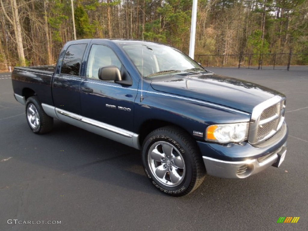 2005 Ram 1500 SLT Quad Cab - Patriot Blue Pearl / Taupe photo #2