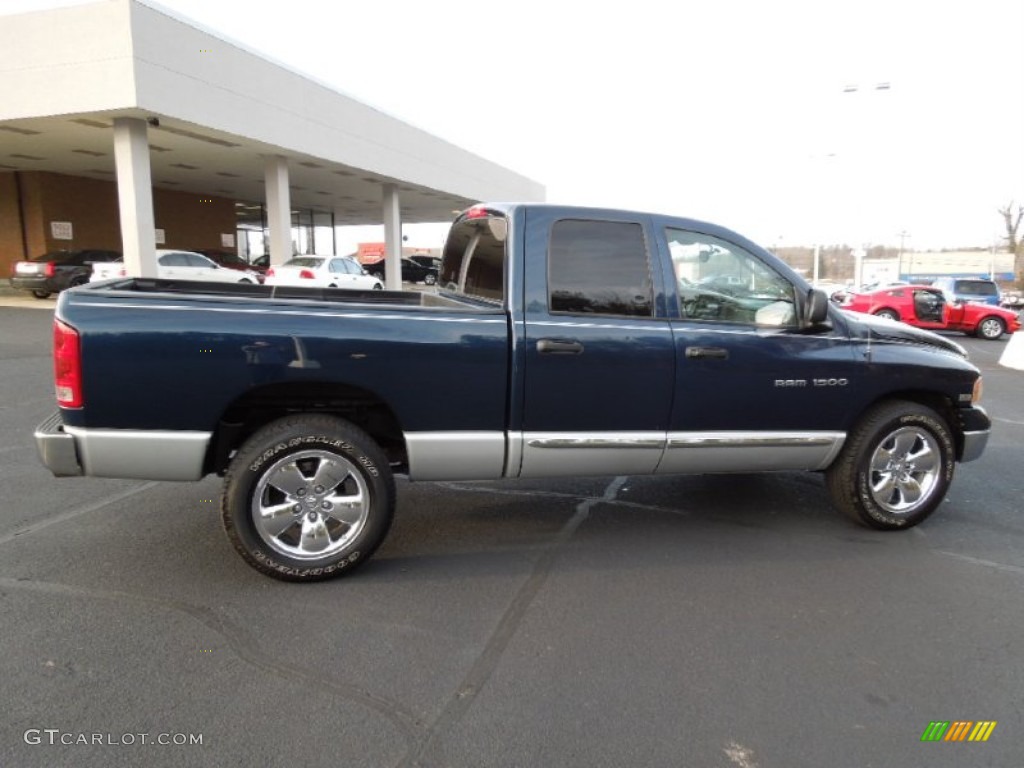 2005 Ram 1500 SLT Quad Cab - Patriot Blue Pearl / Taupe photo #5