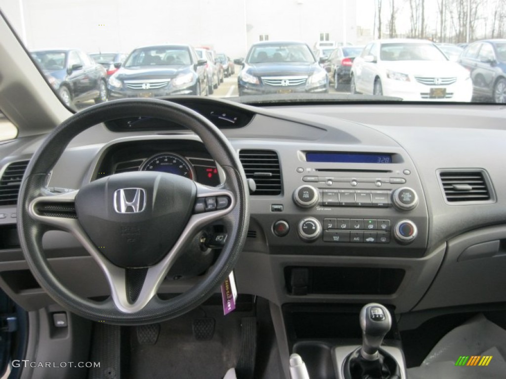 2009 Honda Civic LX Sedan Gray Dashboard Photo #61448065