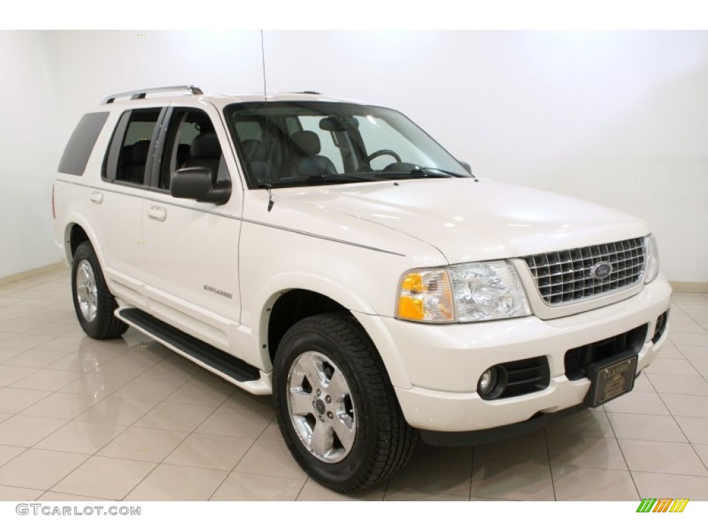 2004 Explorer Limited 4x4 - Ceramic White Tri Coat Metallic / Midnight Grey photo #1