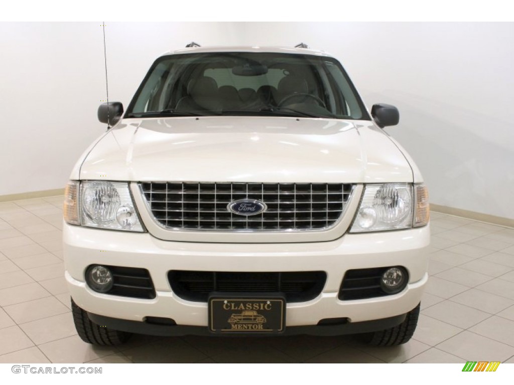 2004 Explorer Limited 4x4 - Ceramic White Tri Coat Metallic / Midnight Grey photo #2