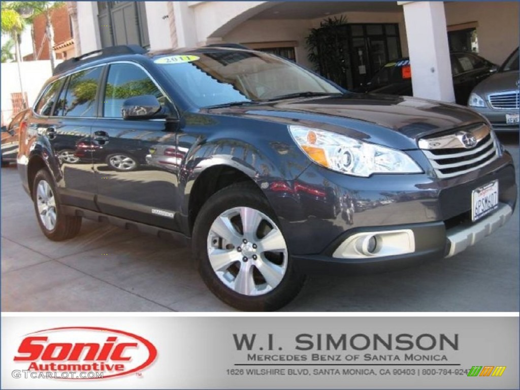 2011 Outback 3.6R Limited Wagon - Graphite Gray Metallic / Off Black photo #1