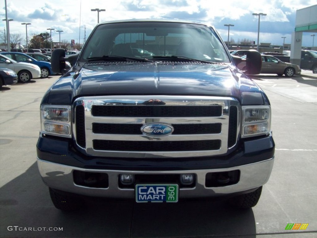 2007 F250 Super Duty XLT SuperCab 4x4 - True Blue Metallic / Tan photo #2