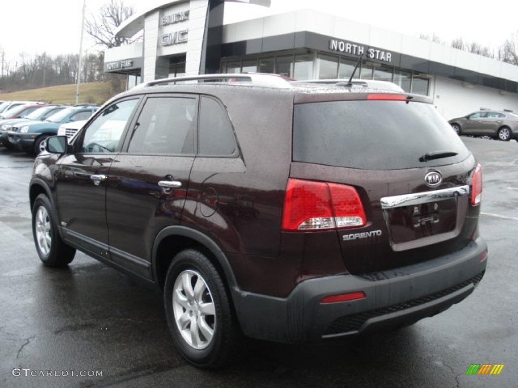 2011 Sorento LX AWD - Dark Cherry / Gray photo #8