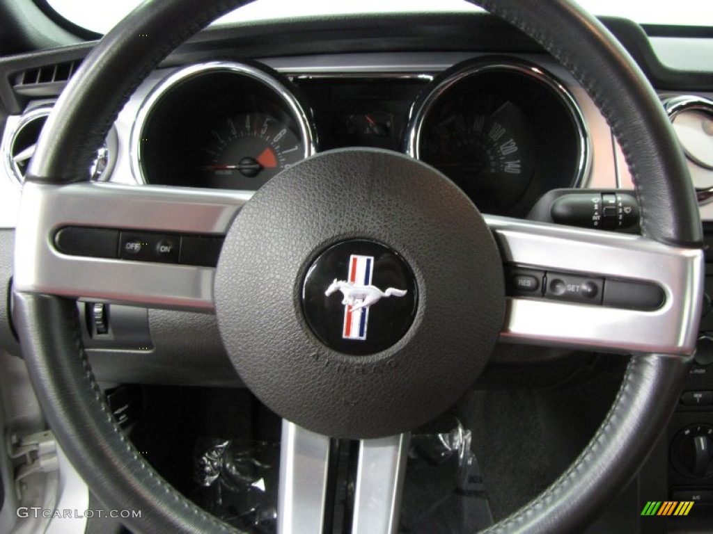 2006 Mustang GT Premium Coupe - Satin Silver Metallic / Red/Dark Charcoal photo #9
