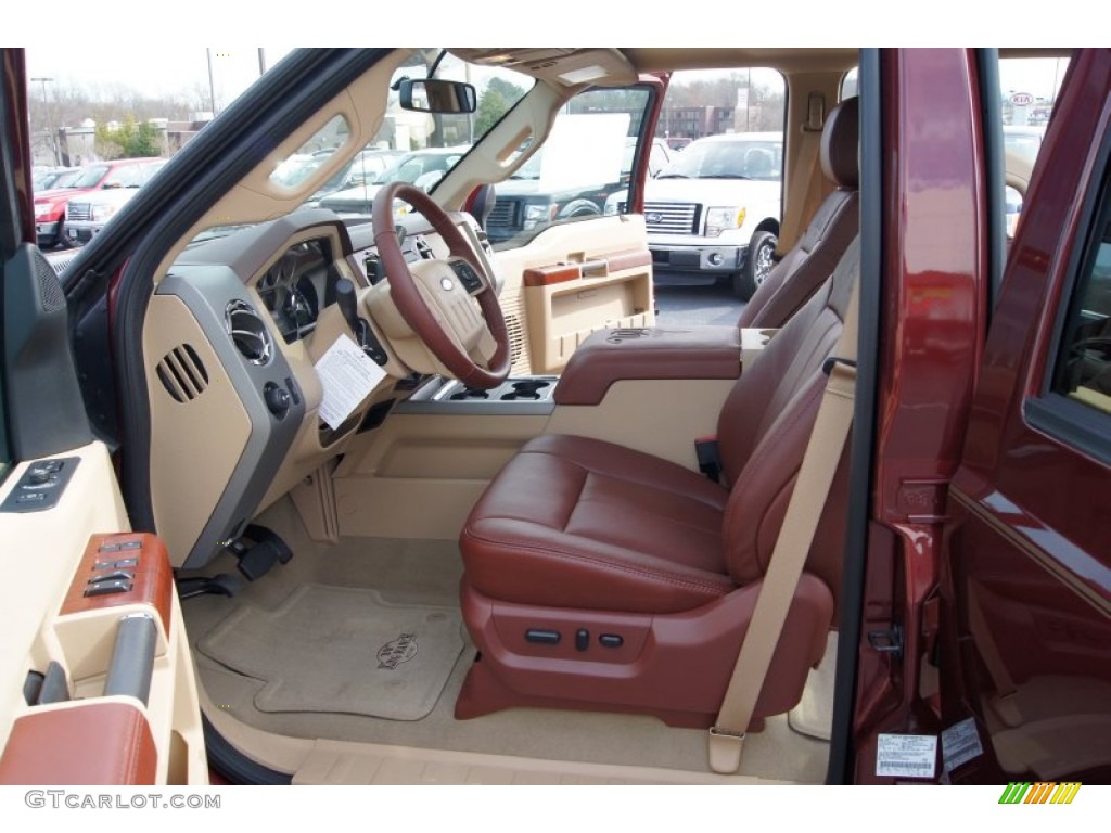 2012 F250 Super Duty King Ranch Crew Cab 4x4 - Autumn Red Metallic / Chaparral Leather photo #8