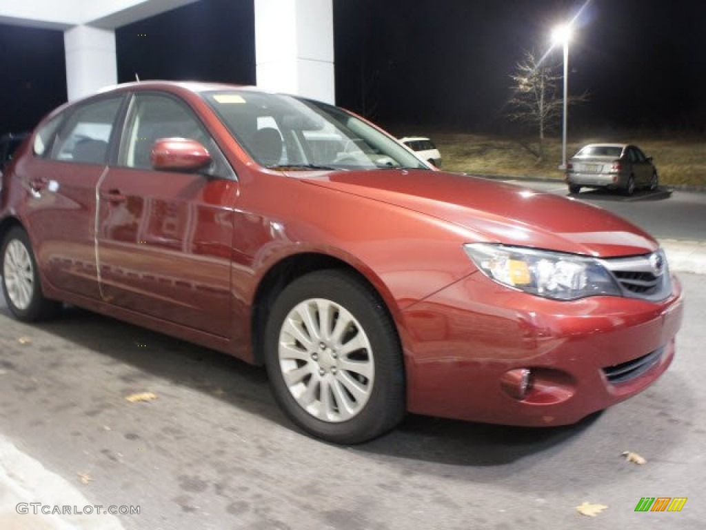 2010 Impreza 2.5i Premium Wagon - Paprika Red Pearl / Carbon Black photo #1