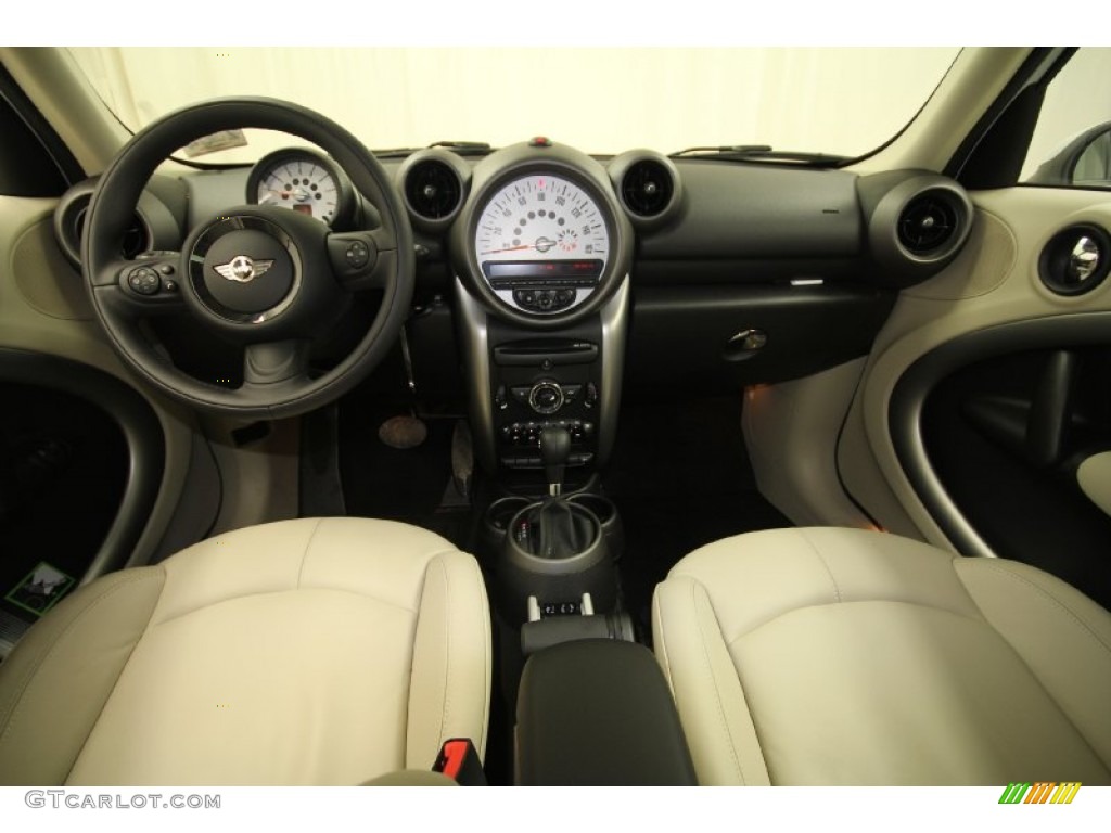 2012 Mini Cooper Countryman Gravity Polar Beige Leather Dashboard Photo #61462558