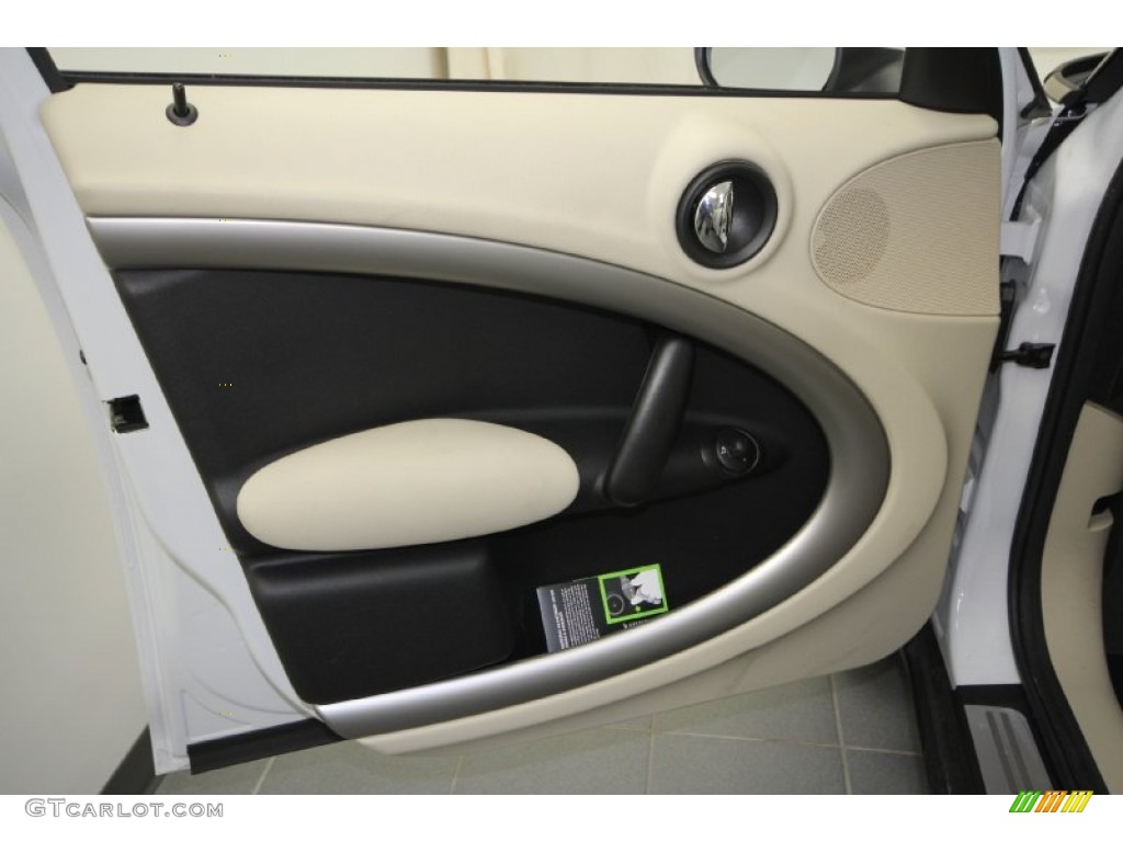 2012 Mini Cooper Countryman Gravity Polar Beige Leather Door Panel Photo #61462639