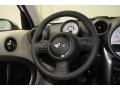 2012 Mini Cooper Gravity Polar Beige Leather Interior Steering Wheel Photo