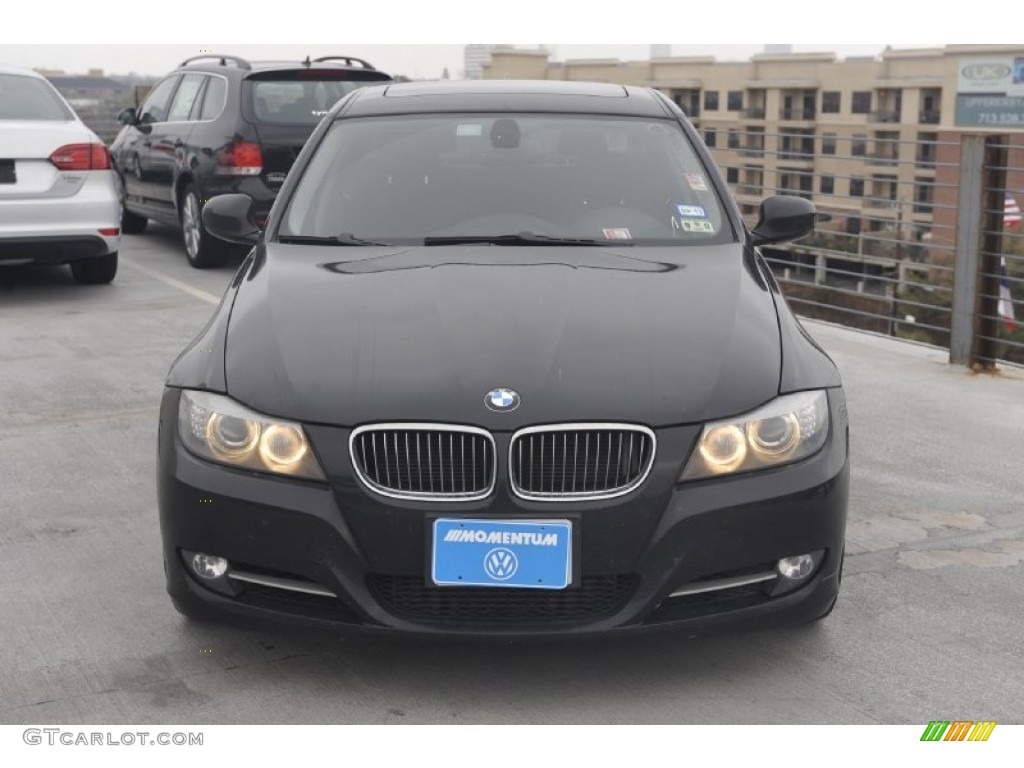 2009 3 Series 335i Sedan - Black Sapphire Metallic / Black photo #2