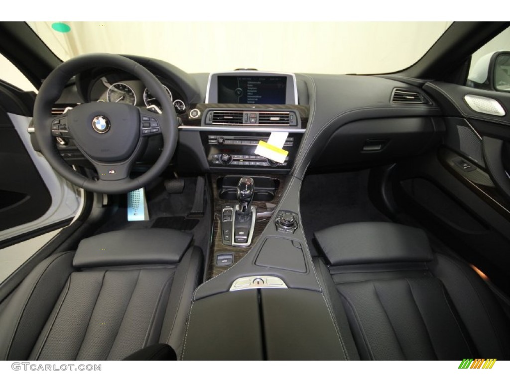 2012 BMW 6 Series 650i Convertible Black Nappa Leather Dashboard Photo #61464330