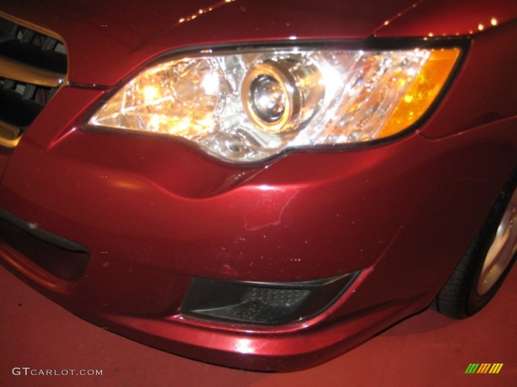 2009 Legacy 2.5i Sedan - Ruby Red Pearl / Off Black photo #22
