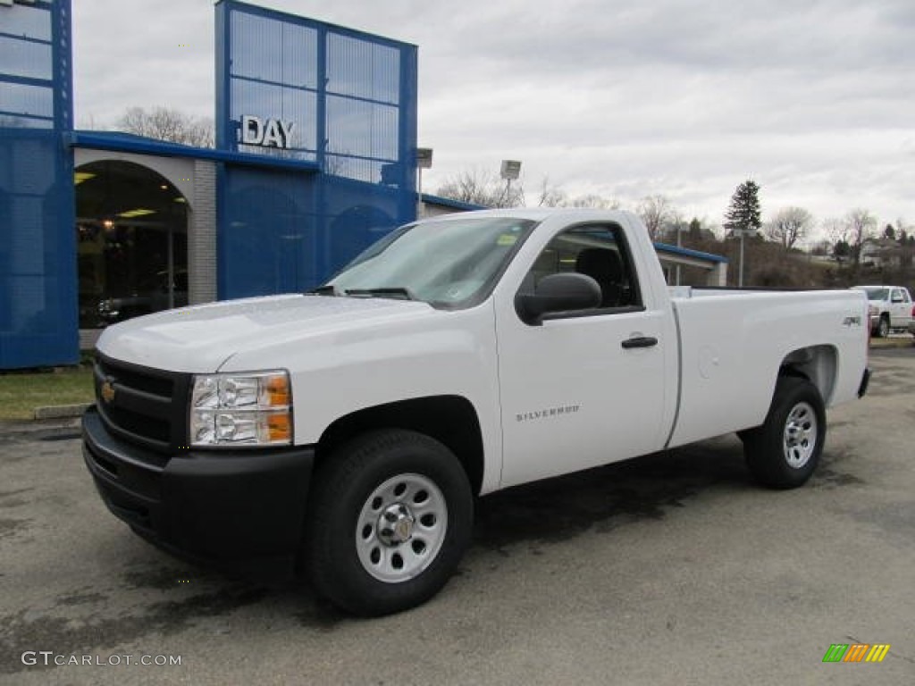 2012 Silverado 1500 Work Truck Regular Cab 4x4 - Summit White / Dark Titanium photo #1