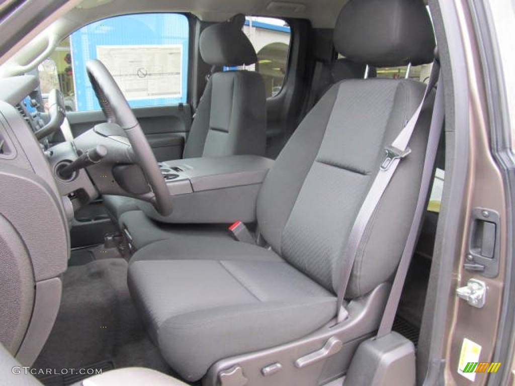 Ebony Interior 2012 Chevrolet Silverado 2500HD LT Extended Cab 4x4 Photo #61467453