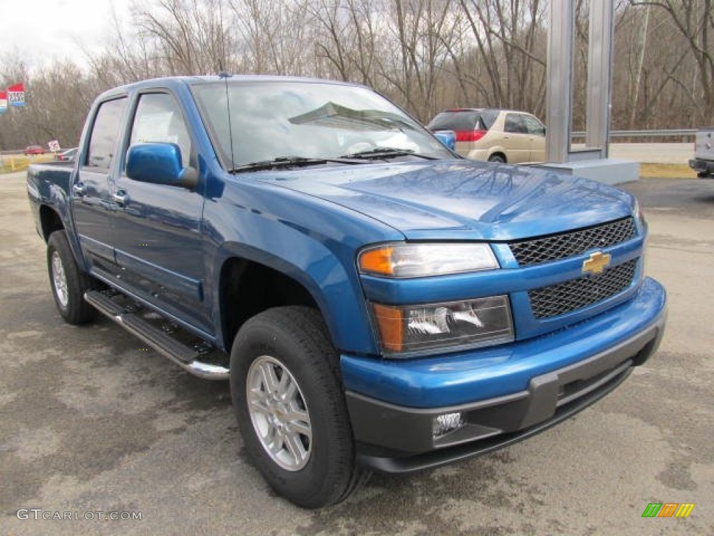 Aqua Blue Metallic 2012 Chevrolet Colorado LT Crew Cab 4x4 Exterior Photo #61467552