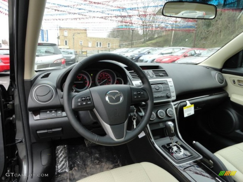 2012 Mazda MAZDA6 i Touring Plus Sedan Beige Dashboard Photo #61469177