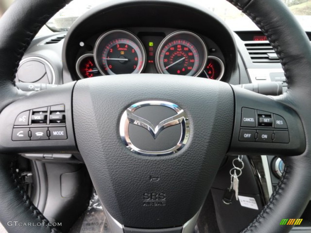 2012 Mazda MAZDA6 i Touring Plus Sedan Beige Steering Wheel Photo #61469229