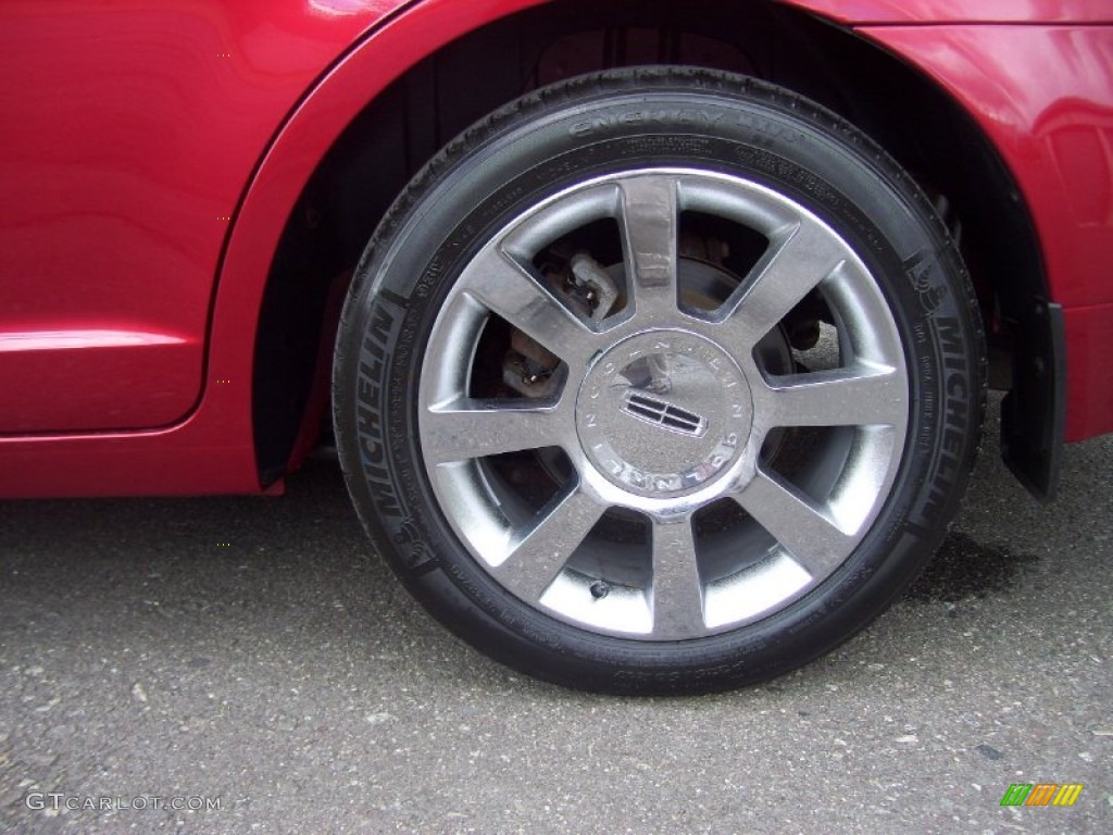 2008 MKZ AWD Sedan - Vivid Red Metallic / Dark Charcoal photo #12