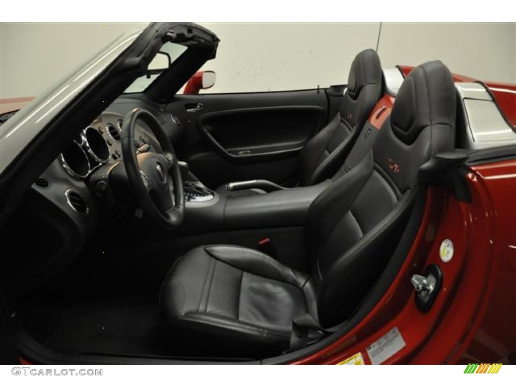 Ebony Interior 2008 Pontiac Solstice GXP Roadster Photo #61469421