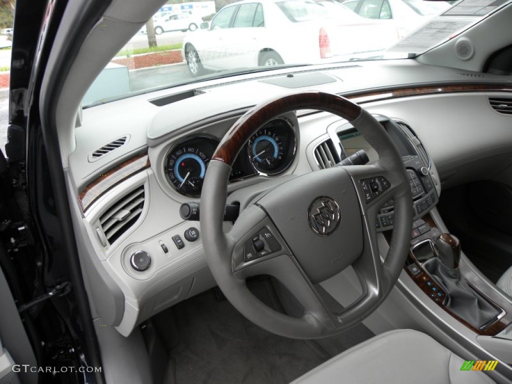 2010 Buick LaCrosse CXS Dark Titanium/Light Titanium Steering Wheel Photo #61470341